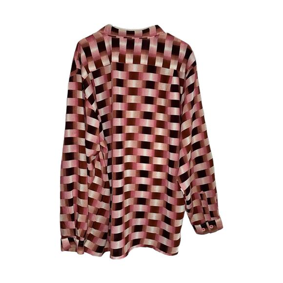 Pronti Collection by Phita Men’s Pink Patterned Button Up Blouse, XXL, Pre-owned - Picture 2 of 5